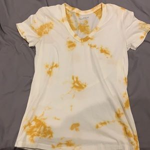 tie die v-neck top